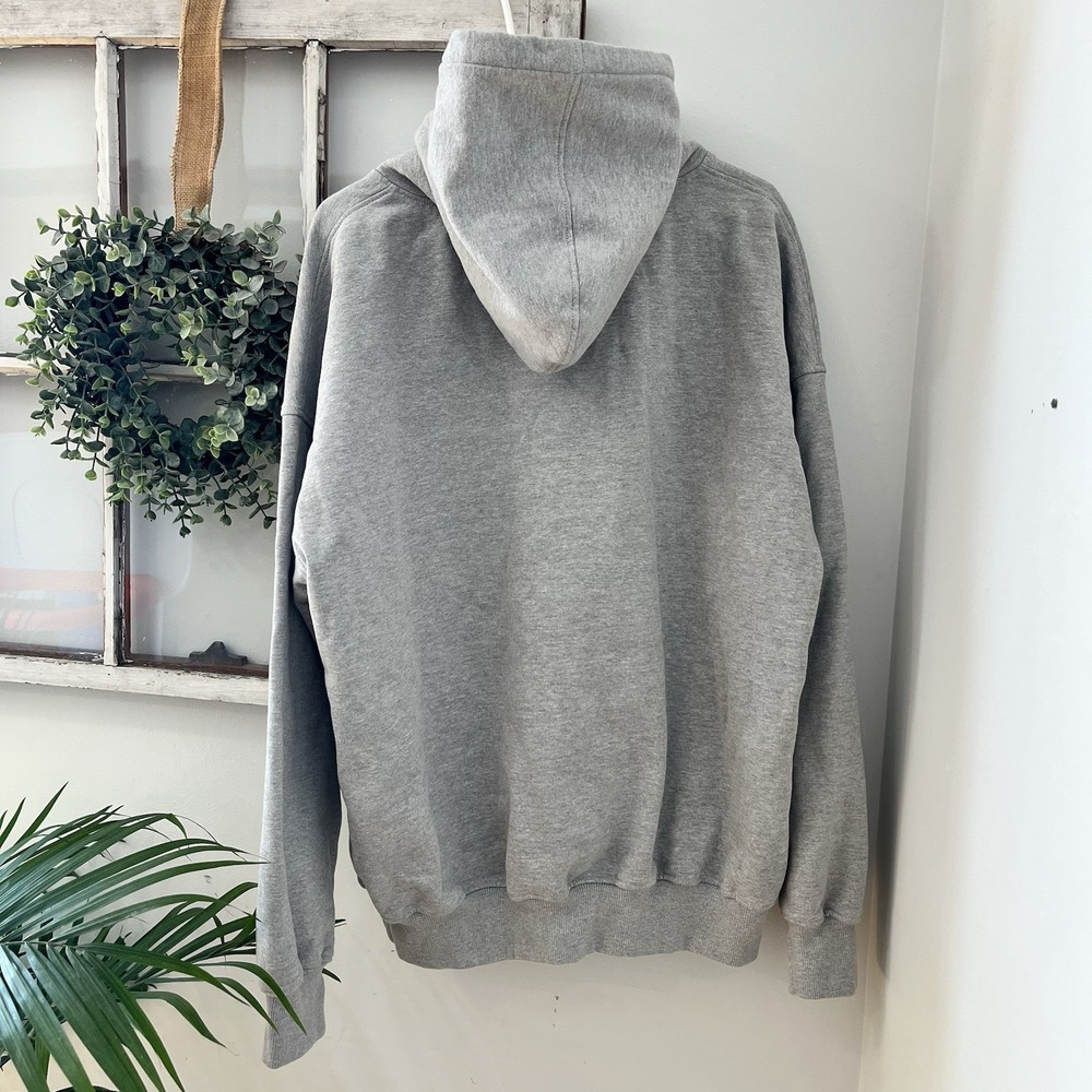 HOURS Hoodie Sweatshirt Mens XL Gray Pullover Fleece Heavyweight Hooded - Picture 5 of 5